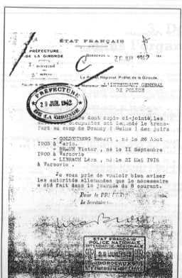 ordre d'arrestation