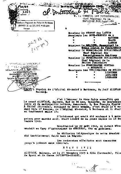 Arrestation de Salomon Alisvaks